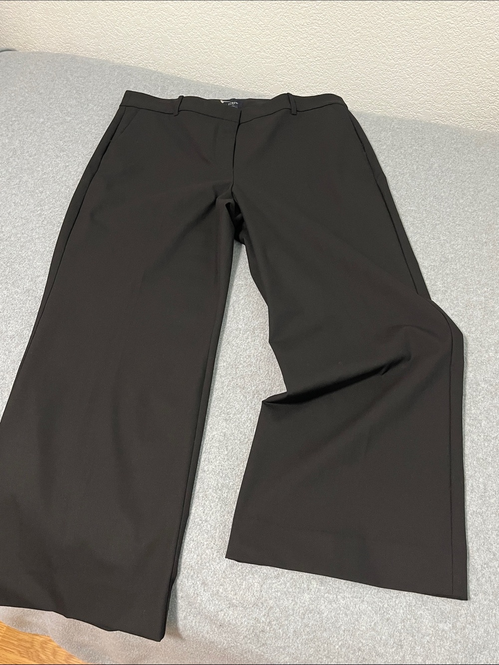 J. Crew Black Wide-Leg Dress Pants Womens 12 Preppy Academia Office Career - Picture 11 of 13